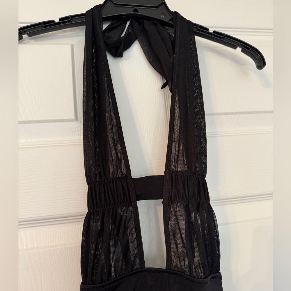Black Ruched Dress - Picture 4 of 6